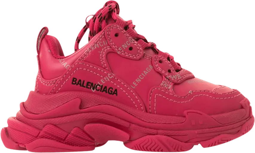  Balenciaga Triple S Sneaker Kids &#039;Allover Logo - Pink&#039;