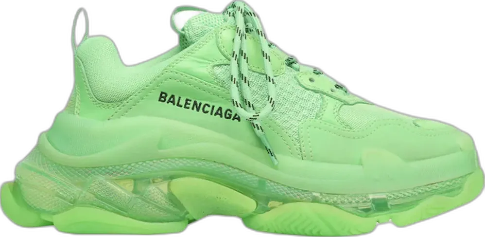  Balenciaga Triple S Soft Neon Green Clear Sole