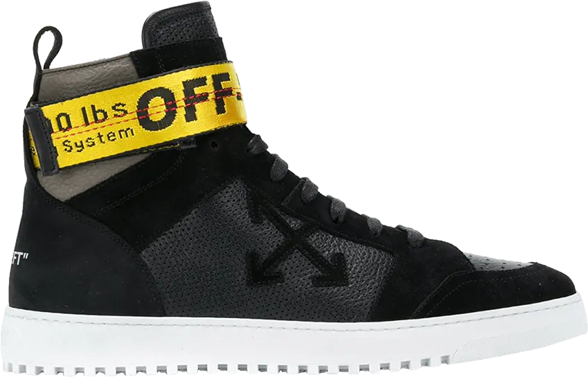 Off-White OFF-WHTIE Drilled Leather High Top &#039;Black&#039;