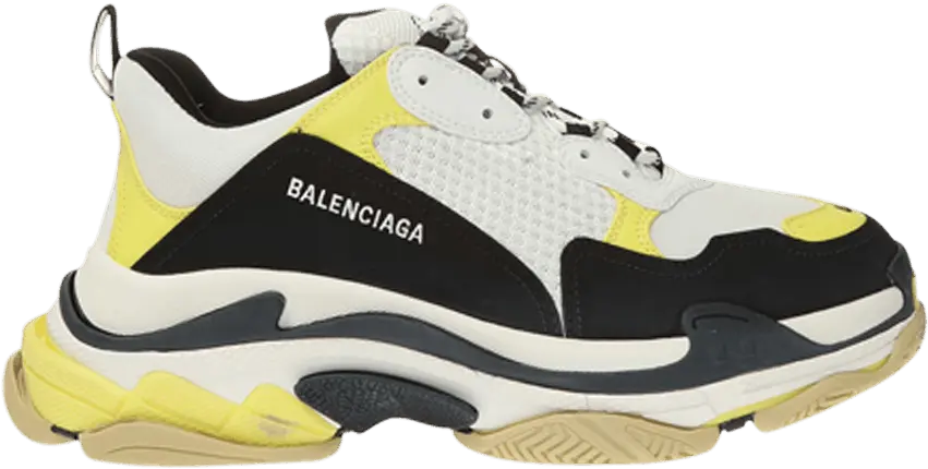  Balenciaga Triple S White Black Yellow