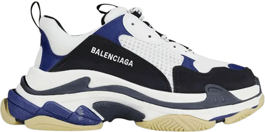  Balenciaga Triple S White Navy Black