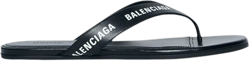  Balenciaga Wmns Flip Flop Slides &#039;Allover Logo - Black&#039;