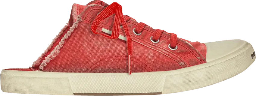  Balenciaga Wmns Paris Sneaker Mule &#039;Destroyed - Red&#039;