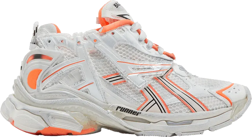  Balenciaga Wmns Runner Sneaker &#039;White Fluo Orange&#039;