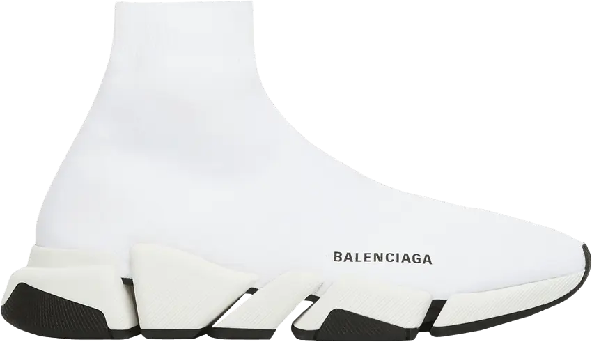 Balenciaga Wmns Speed 2.0 Sneaker &#039;White Black&#039;