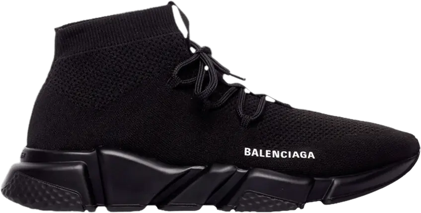  Balenciaga Wmns Speed Lace Up Trainer &#039;Knitted Black&#039;
