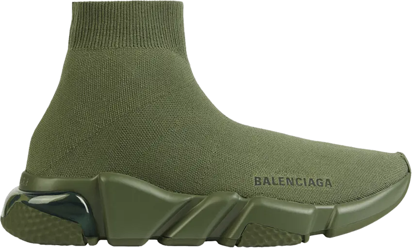  Balenciaga Wmns Speed Sneaker &#039;Clear Sole - Khaki&#039;