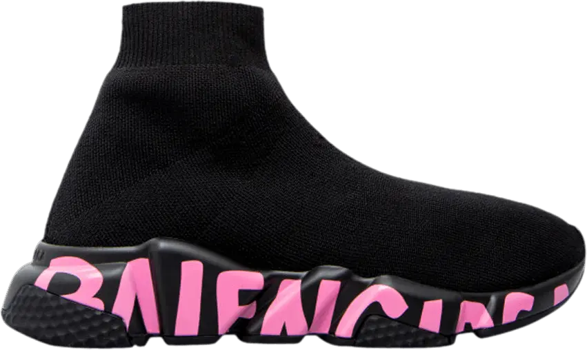  Balenciaga Wmns Speed Sneaker &#039;Midsole Graffiti - Black Pink&#039;