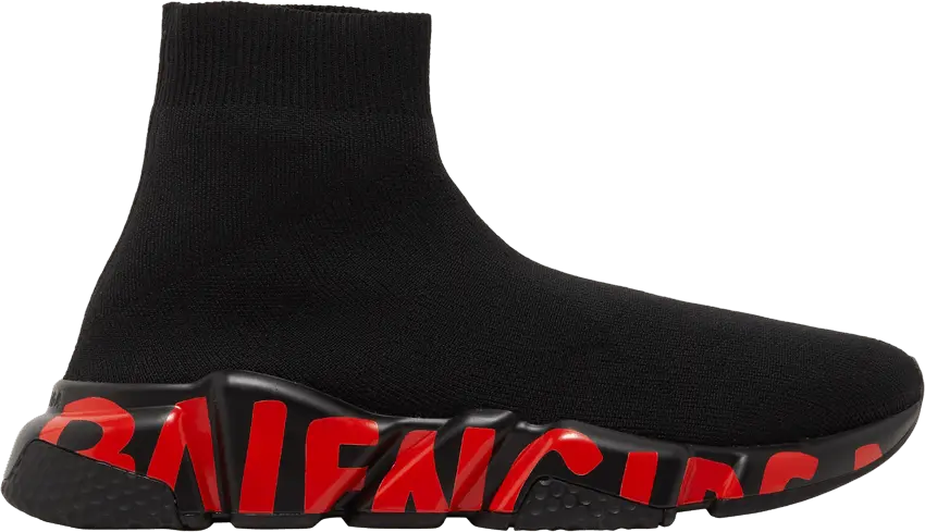  Balenciaga Wmns Speed Sneaker &#039;Midsole Graffiti - Black Red&#039;