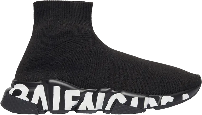  Balenciaga Wmns Speed Sneaker &#039;Midsole Graffiti - Black White&#039;