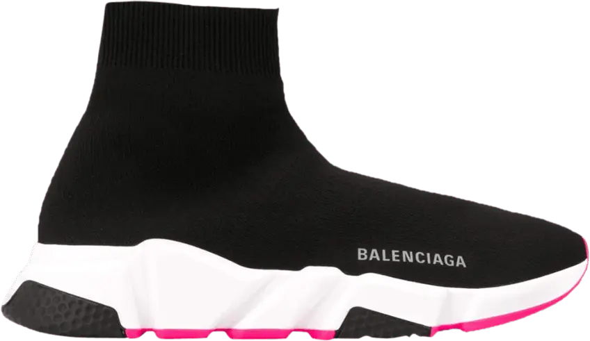  Balenciaga Wmns Speed Trainer &#039;Black Pink Sole&#039;