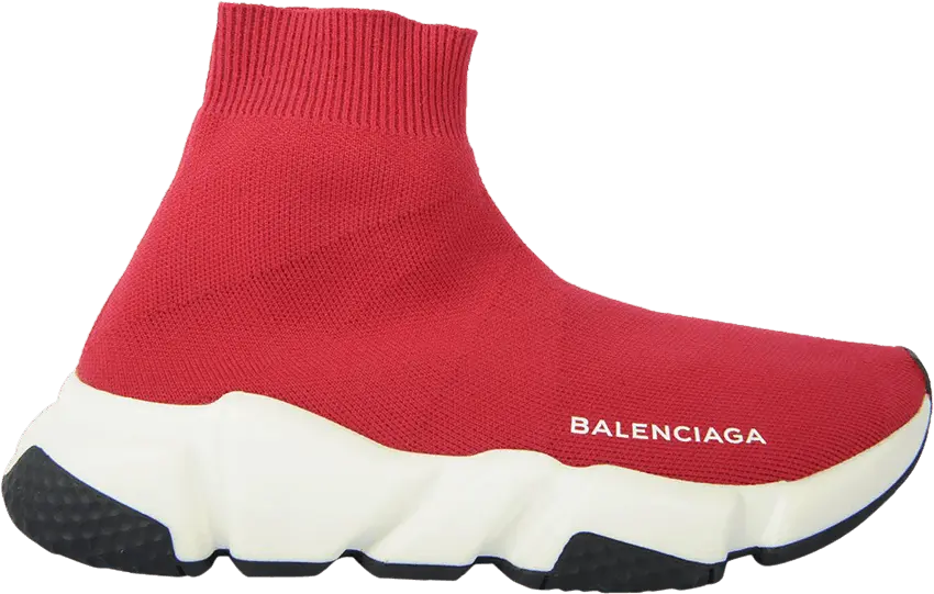  Balenciaga Wmns Speed Trainer Mid &#039;Raspberry Red&#039;