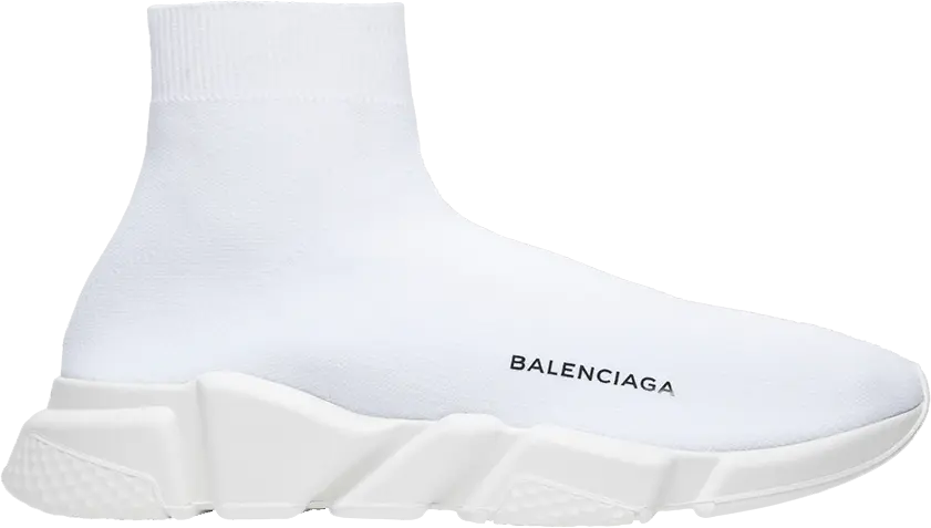  Balenciaga Wmns Speed Trainer Mid &#039;Triple White&#039;