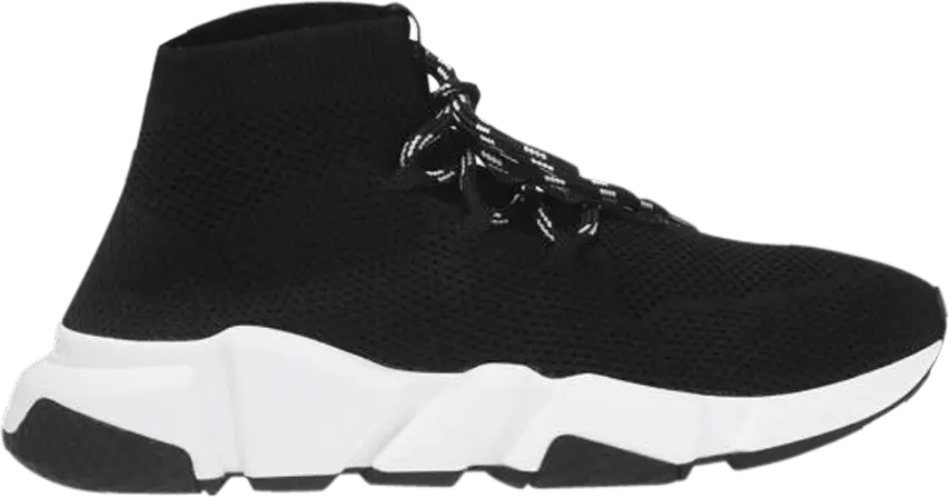 Balenciaga Wmns Speed Trainer Mid Lace Up &#039;Black&#039;
