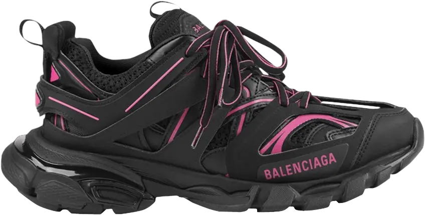  Balenciaga Wmns Track Sneaker &#039;Black Neon Pink&#039;