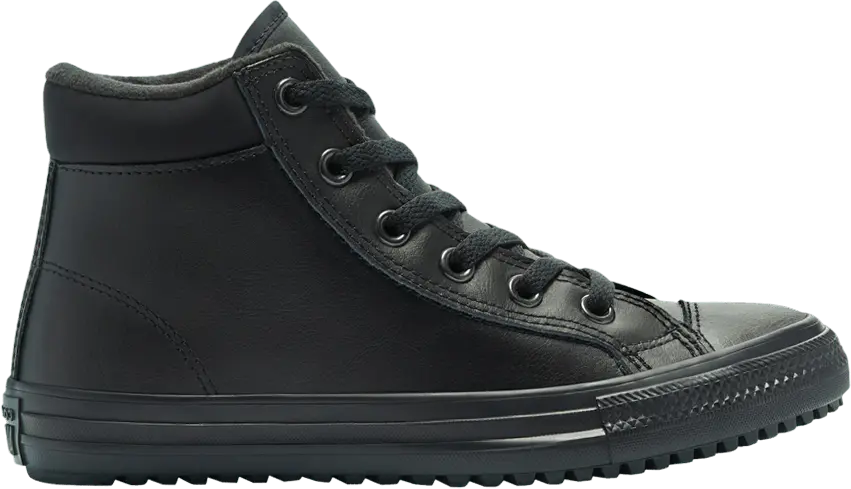  Converse Chuck Taylor All Star PC Boot Faux Leather High GS &#039;Triple Black&#039;