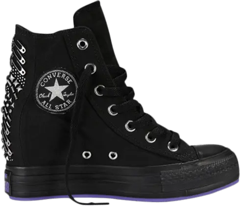  Converse Chuck Taylor All Star Platform Plus Wedge Hi &#039;Punk Black&#039;