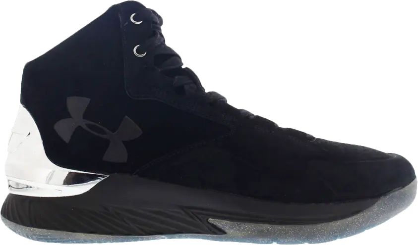  Under Armour Curry 1 Lux Mid Sde Black/Metallic Silver-Black