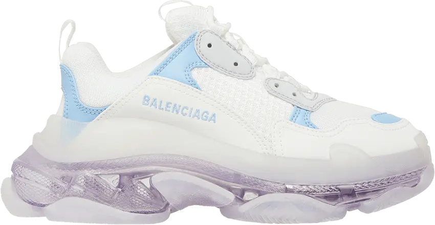  Balenciaga Wmns Triple S &#039;Clear Sole - Light Blue Purple&#039;