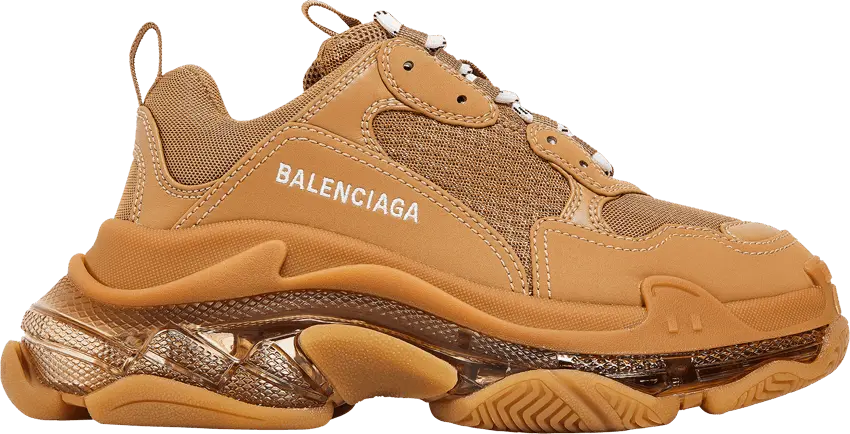  Balenciaga Wmns Triple S &#039;Clear Sole - Light Camel&#039;