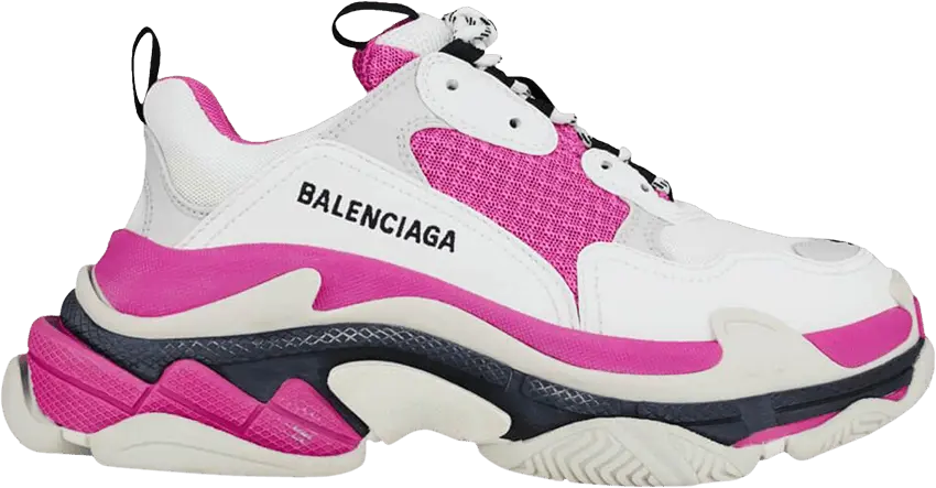  Balenciaga Wmns Triple S &#039;Pink White&#039;