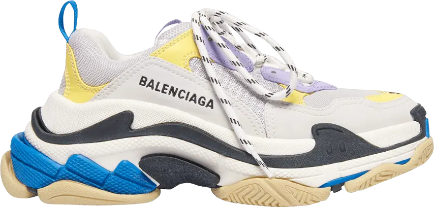  Balenciaga Wmns Triple S &#039;Purple Yellow&#039;