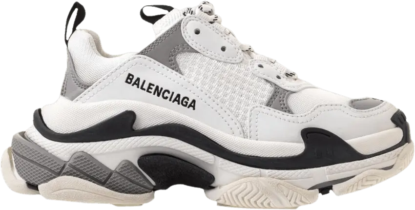  Balenciaga Wmns Triple S &#039;White Grey&#039;