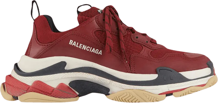  Balenciaga Wmns Triple S Sneaker &#039;Burgundy&#039;