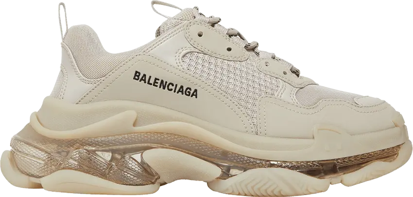  Balenciaga Wmns Triple S Sneaker &#039;Clear Sole - Beige&#039;