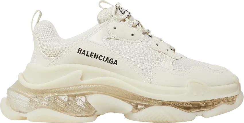  Balenciaga Wmns Triple S Sneaker &#039;Clear Sole - Eggshell&#039;