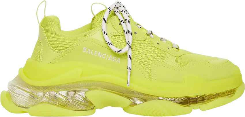  Balenciaga Wmns Triple S Sneaker &#039;Clear Sole - Fluo Yellow&#039;