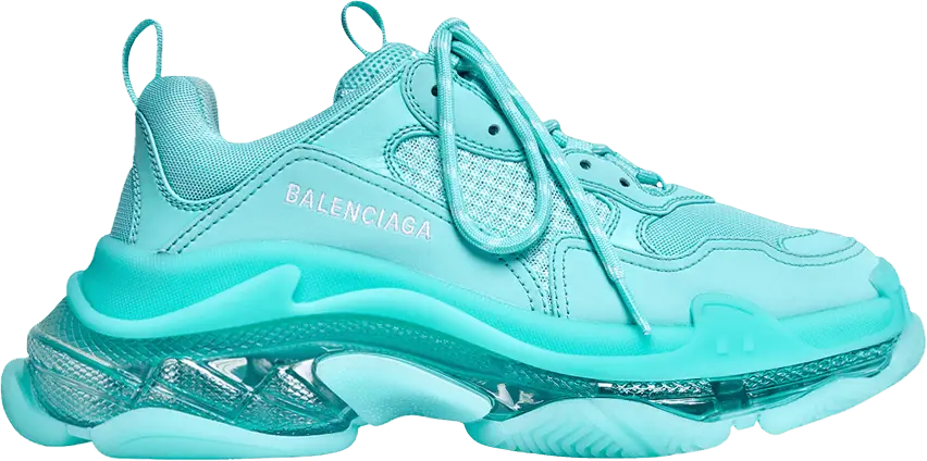  Balenciaga Wmns Triple S Sneaker &#039;Clear Sole - Light Blue&#039;