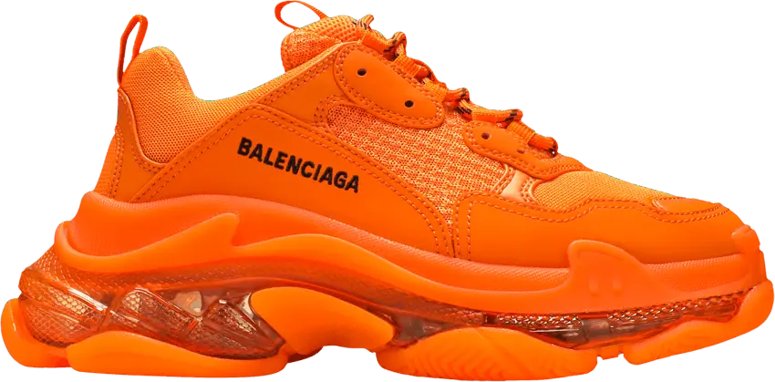  Balenciaga Wmns Triple S Sneaker &#039;Clear Sole - Orange&#039;