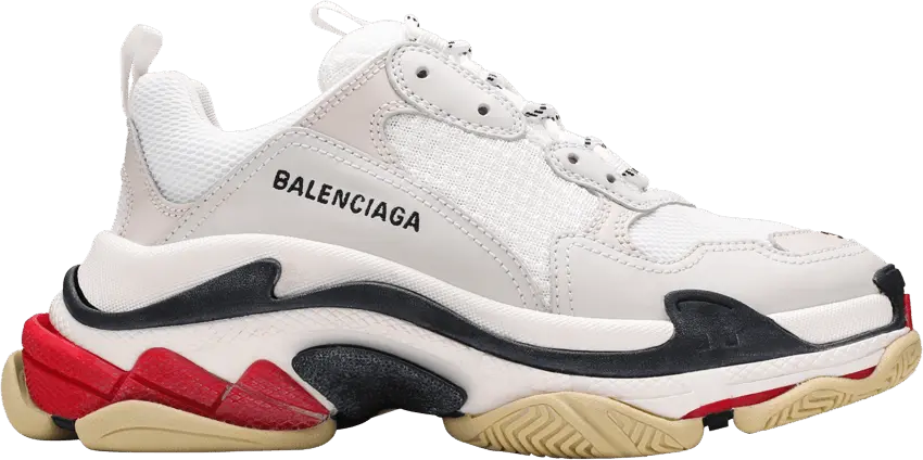  Balenciaga Wmns Triple S Sneaker &#039;White Black Red&#039; 2019