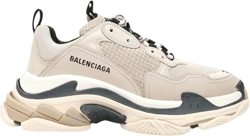  Balenciaga Wmns Triple S Trainer &#039;Beige Black&#039;