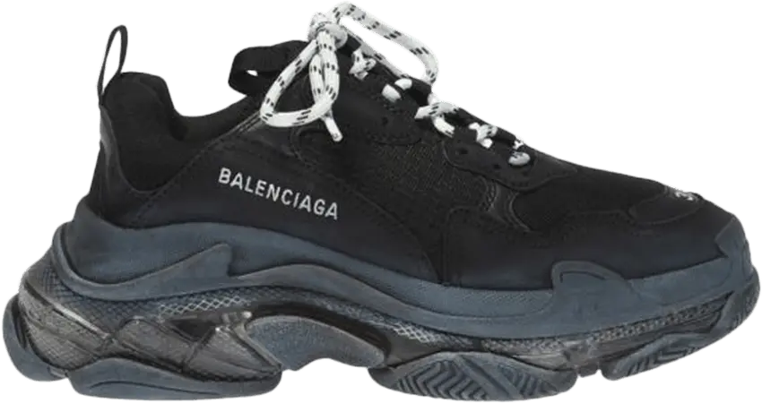  Balenciaga Wmns Triple S Trainer &#039;Black Clear Sole&#039;