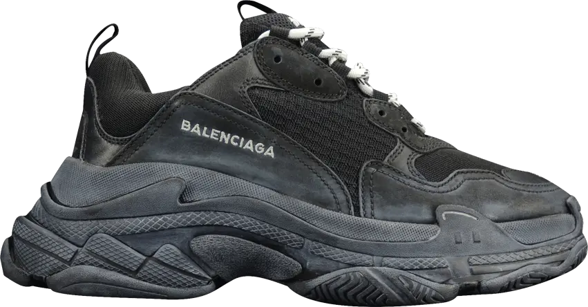  Balenciaga Wmns Triple S Trainer &#039;Triple Black&#039; 2018