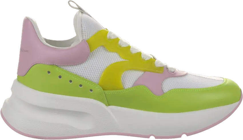  Alexander Mcqueen Alexander McQueen Oversized Runner &#039;Colorblock - Lime Ice Pink&#039;