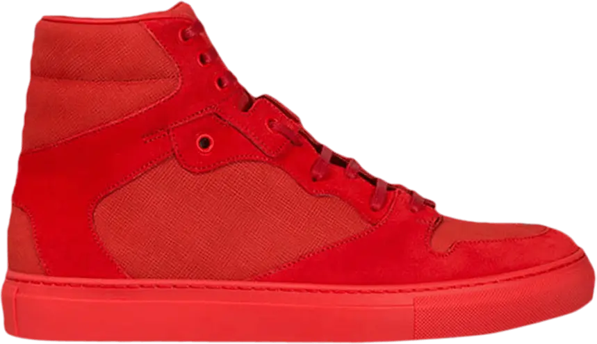 Balenciaga Monochrome Nubuck High &#039;Rouge&#039;