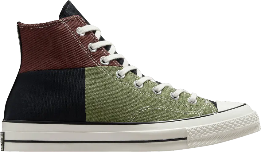  Converse Chuck 70 High &#039;Crafted Patchwork - Trolled Green Earth Brown&#039;