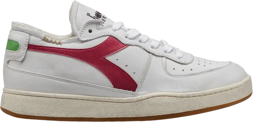  Diadora Mi Basket Row Cut &#039;White Fuchsia Red&#039;