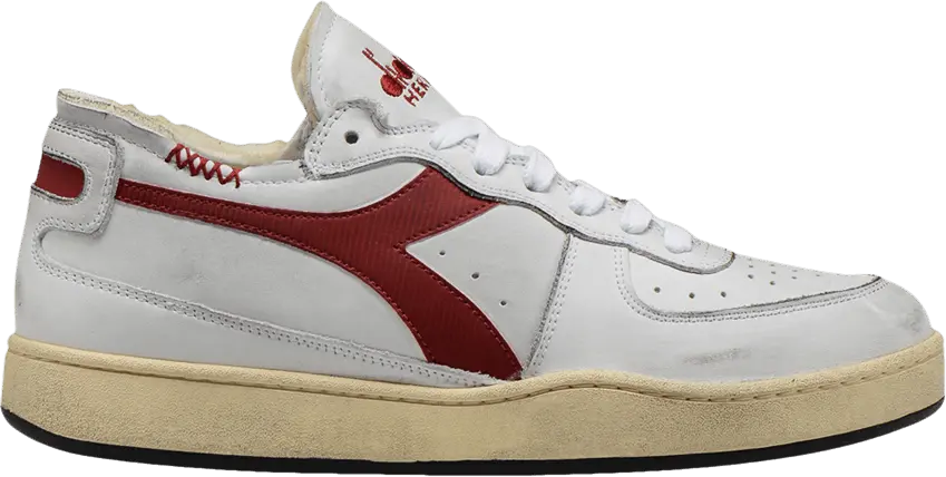  Diadora Mi Basket Row Cut &#039;White Garnet&#039;