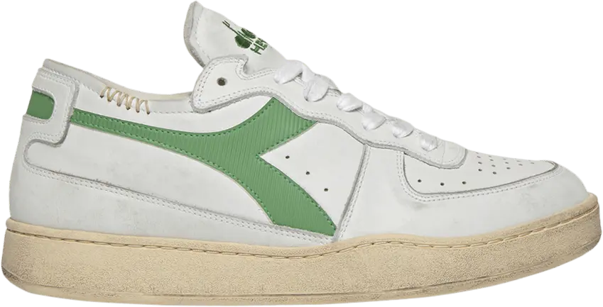  Diadora Mi Basket Row Cut &#039;White Stone Green&#039;