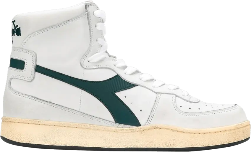 Diadora Mi Basket Used &#039;White Ever Globe Green&#039;