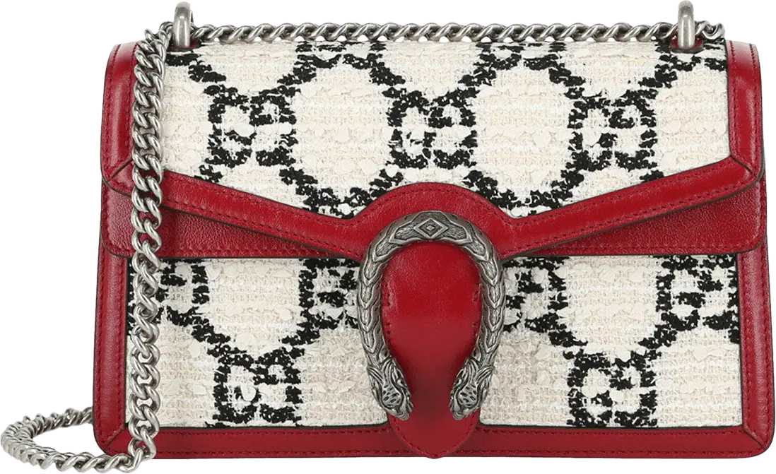  Gucci Dionysus Gg Tweed Shoulder Bag &#039;Red&#039;