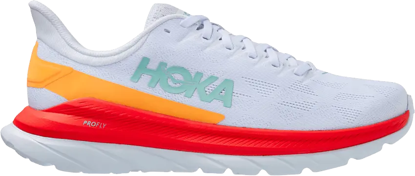 Hoka One One Mach 4 White Fiesta