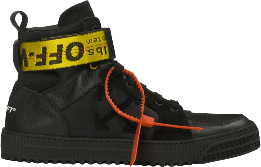  Off-White High Top Sneaker &#039;Black&#039;