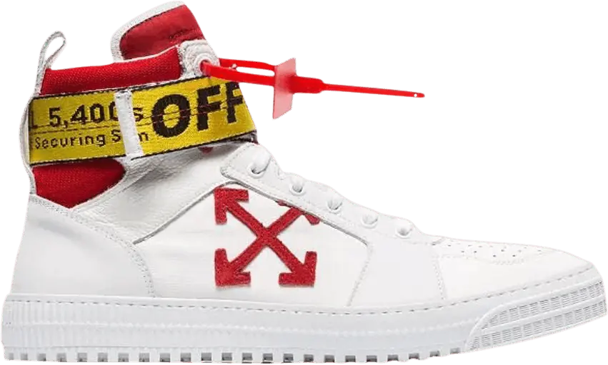 Off-White Industrial Belt High &#039;White Red&#039;