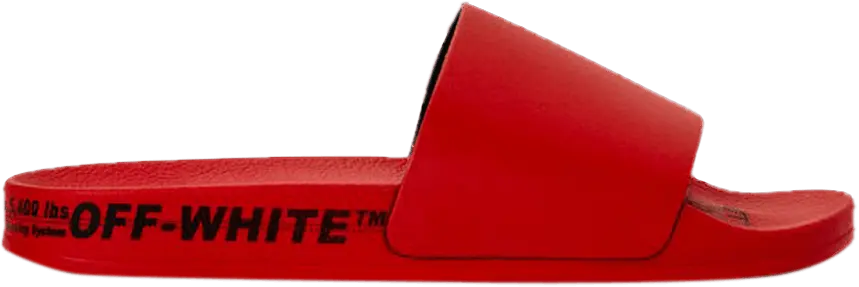  Off-White Industrial Belt Sliders &#039;Red&#039;