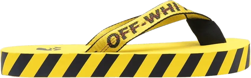  Off-White Industrial Flip Flops &#039;Logo Tape - Yellow&#039; 2022